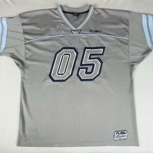Vintage Fubu Jersey Men’s XL “Fubu 05” Grey Navy Athleisure Streetwear Urban Y2K